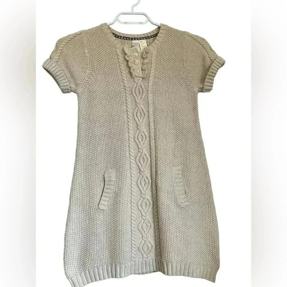 Strawberry Faire girls cream knit dress,  size 6, EUC - Picture 1 of 4
